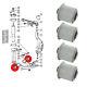 4 Bushings For 2 Arms Before, Jeep Grand Cherokee, Liberty, Dodge Nitro