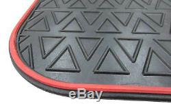 4x Mats Rubber Edge Top Car Back To Black Red