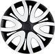 4x Premium Design Mika Wheel Trim 16 Inch #65 In Black White