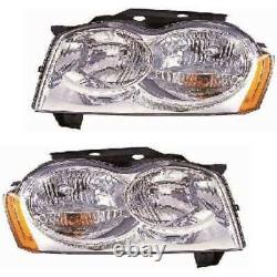 Front Headlight Set Left And Right Lighthouses For Jeep Grand Cherokee III