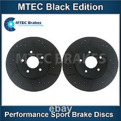 Jeep Grand Cherokee 5.7 V8 05-10 Brake Front Discs Black Perforated Rained