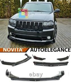 Jeep Grand Cherokee III Front Bumper Splitter Glossy Black Look Rs 3p