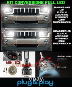 Low Beam Lights + High Beam Lights Led 16.000lm for Jeep Grand Cherokee III