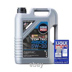 Mahle Inspection Set 6 L Liqui Moly 5W-30 for Jeep Grand Cherokee III 3.7