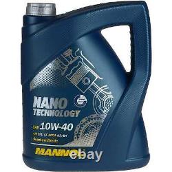 Mannol 10l Nano Tech 10w-40 Engine Oil + Mann For Jeep Grand