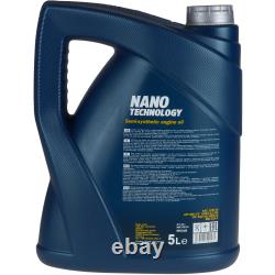 Mannol 7l Nano Tech 10w-40 Engine Oil + Mann-filter For Jeep Grand Cherokee