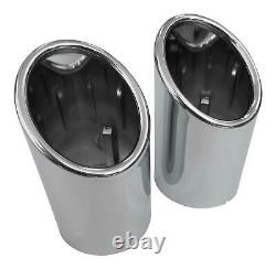 Original Quality 92-98mm Many Vehicles 2x Premium Stainless Steel Tip Pot