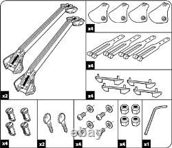 Roof bars for Jeep Grand Cherokee WK III SUV 2004-2010 with open rails