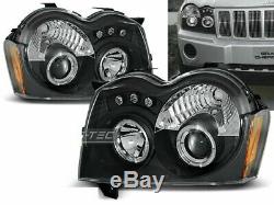 Scheinwerfer Für Chrysler Jeep Grand Cherokee 2005-2008 Standlichtringen Schwarz