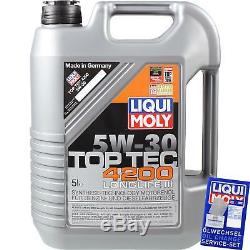 Liqui Moly 10L Toptec 4200 5W-30 Huile + Mann pour Jeep Grand Cherokee III WH